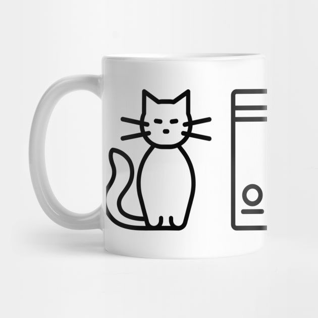 Cats, Books, & Coffee (Black Print) by CrazyShirtLady